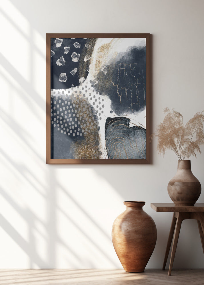 Art Prints of Abstract Black and Gold-1