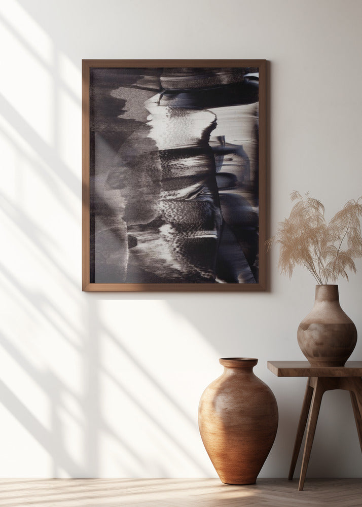 Monochrome Textures And Fluid Brushstrokes