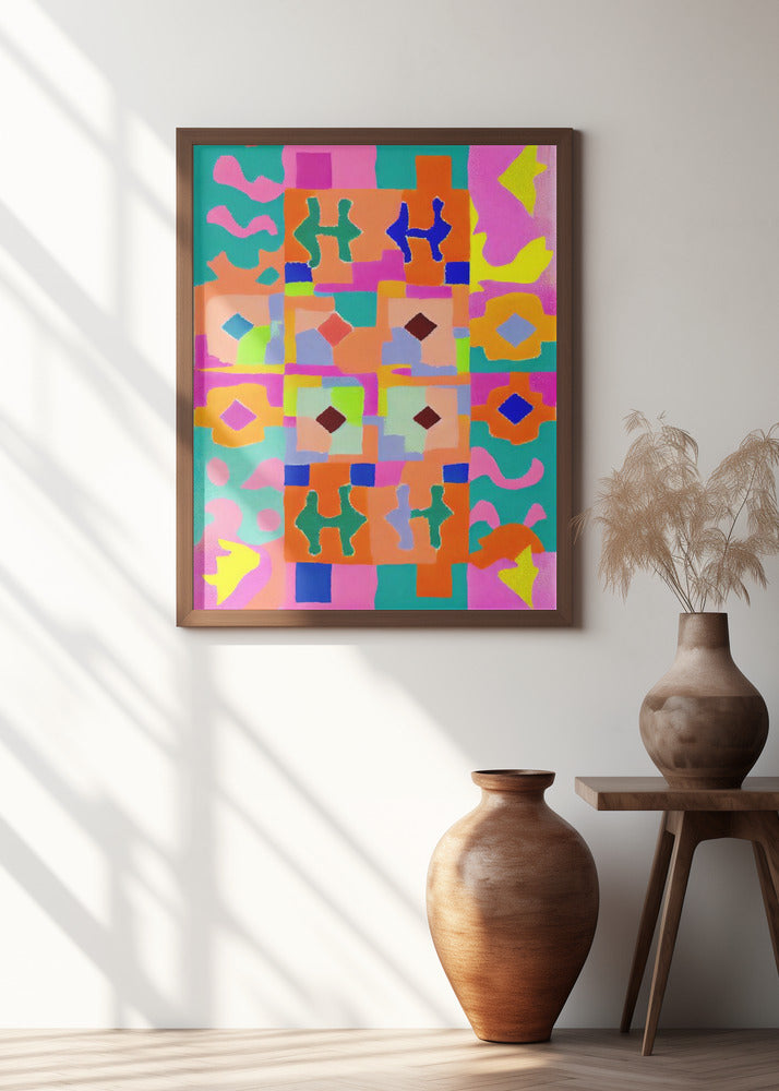 Vivid Geometric Tapestry