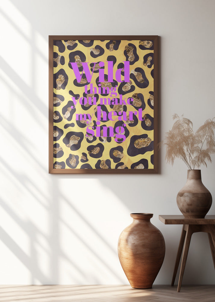 Wild thing typography animal print