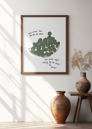 Art Prints of Olives for Dinner