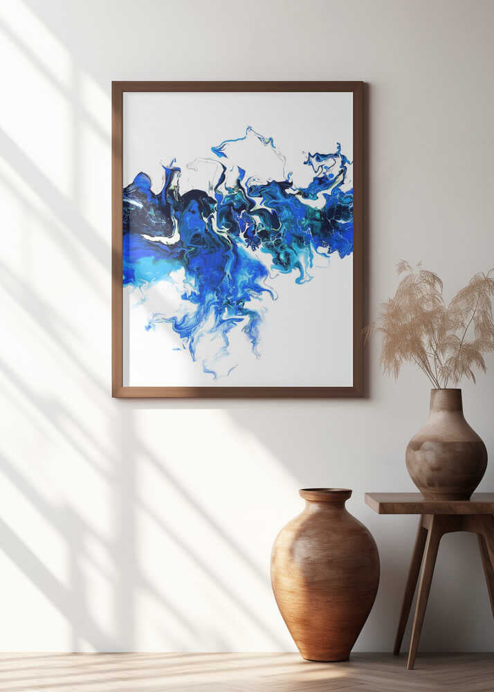 Blue Colorful White Wave