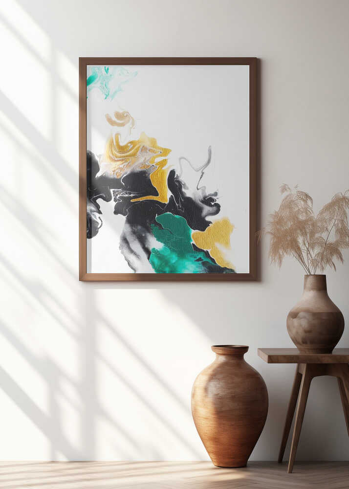 Green and Gold Ribbons 1