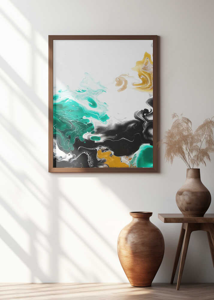 Green and Gold Ribbons 3