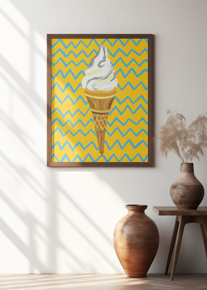 Ice Cream Yellow Zigzag