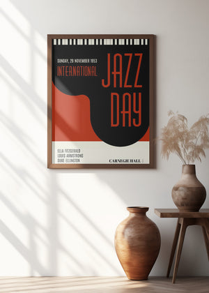 Art Prints of Jazzy Days Dark Red