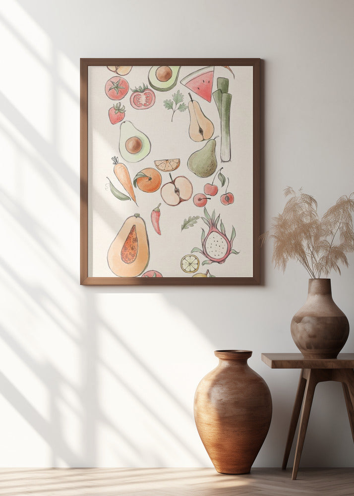 Art Prints of Tropical Vegetable illustration