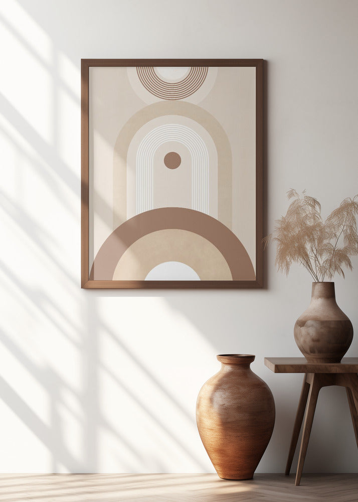 Beige Mid Century Poster