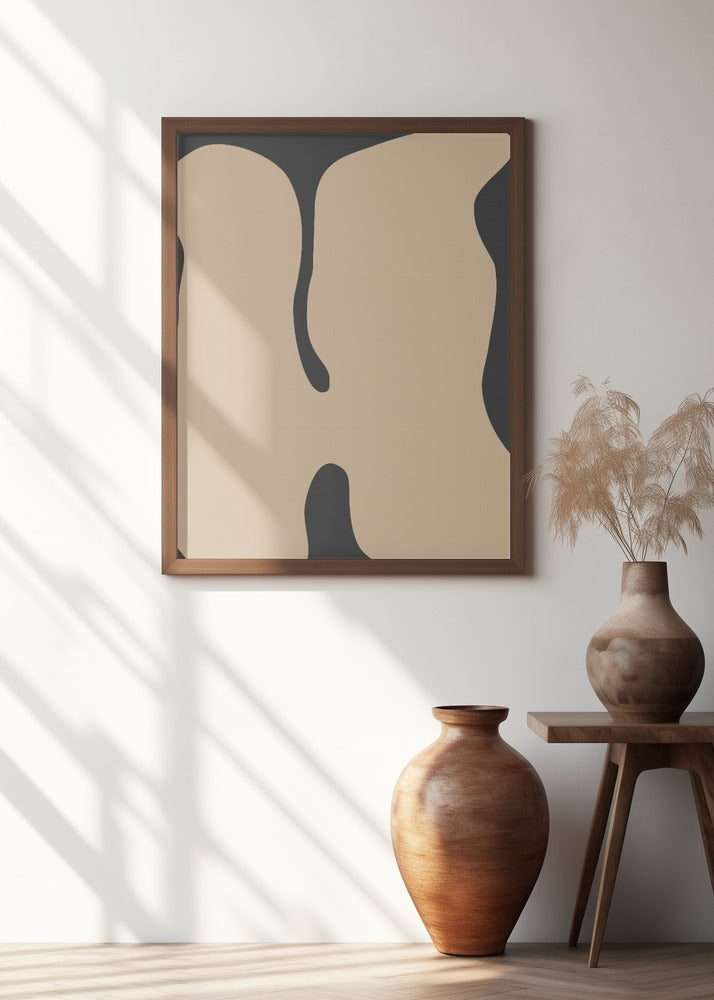 Graphic Beige Shapes Art