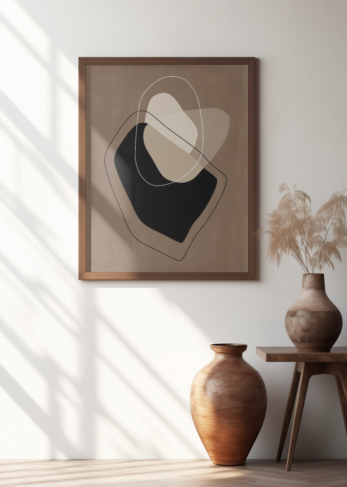 Layered Organic Shapes in Neutral Tones