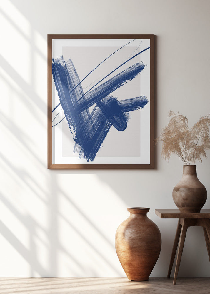 Bold Blue Brushstrokes