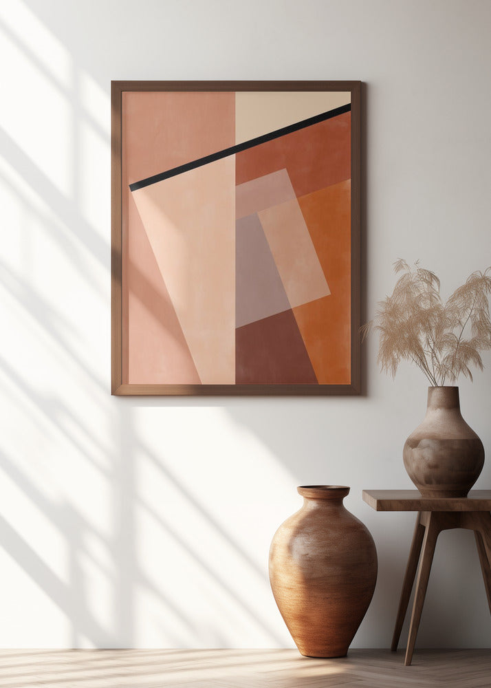 Geometric Shapes And Warm Earth Tones