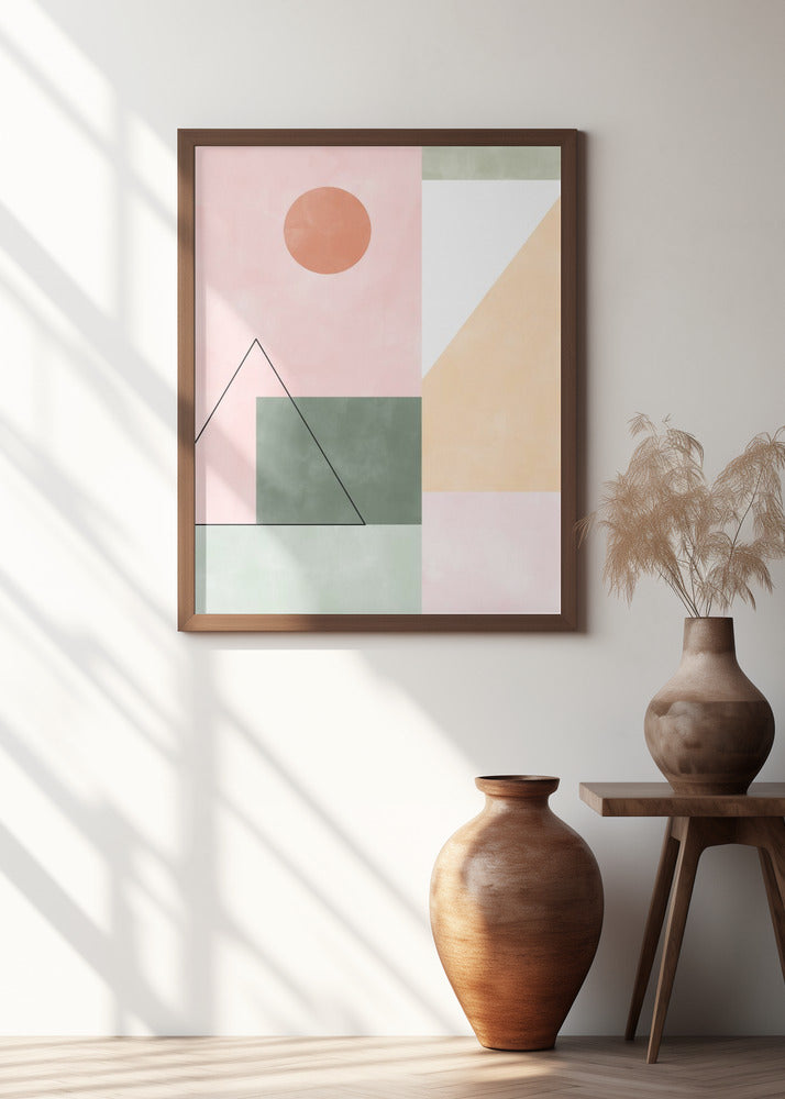Pastel Tones With Minimalist Shapes
