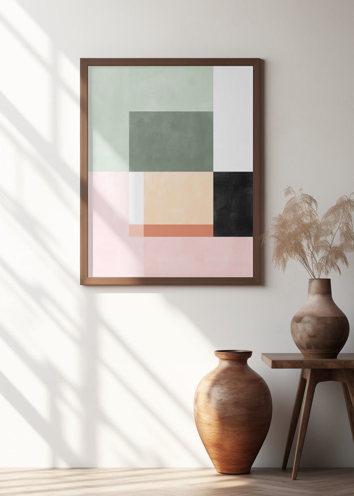Abstract Composition With Geometric Shapes