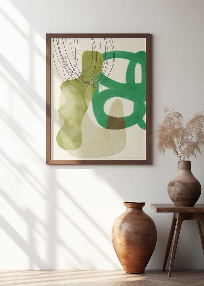 Painted Lines Green Tan Kopie