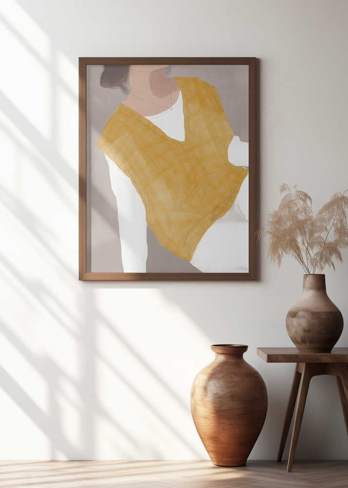 White and Ochre Figurative