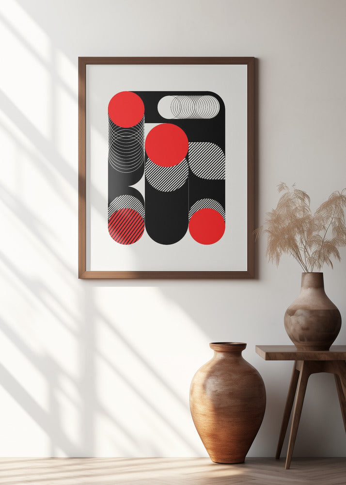 Geometrical Play With Coil and Stripes