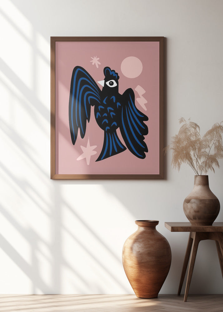 Moon and Stars Raven