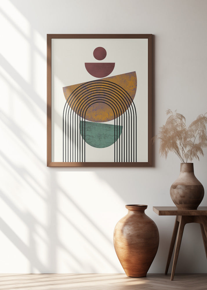 Textured Mid Century Composition