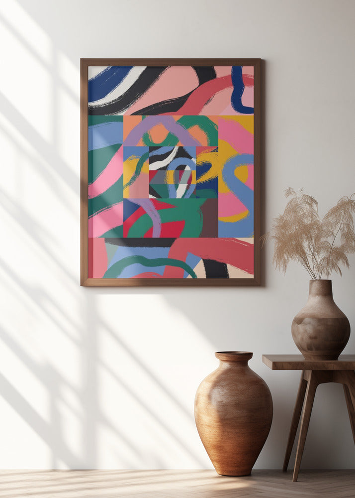 Colorful Line Ribbon Abstract