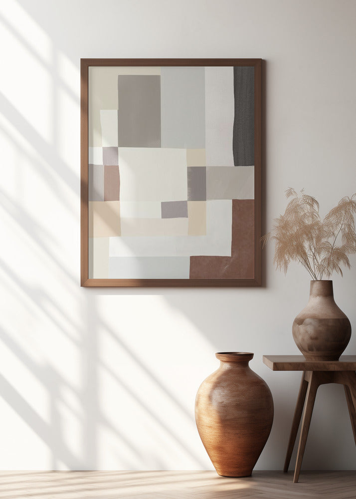 Neutral color geometrical abstract 02