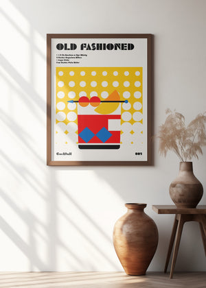Art Prints of Old Fashioned Bauhaus Cocktail