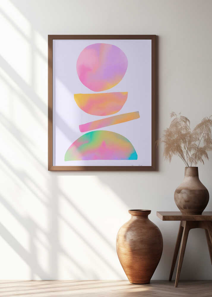 Rainbow Midcentury Composition