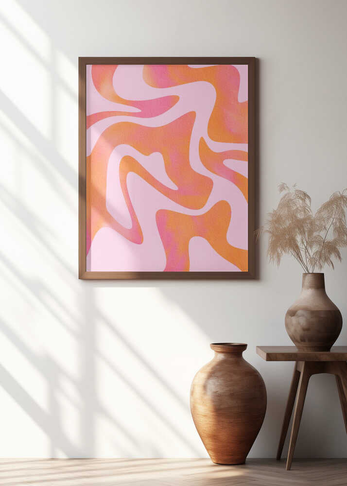 Abstract Wave in Pink