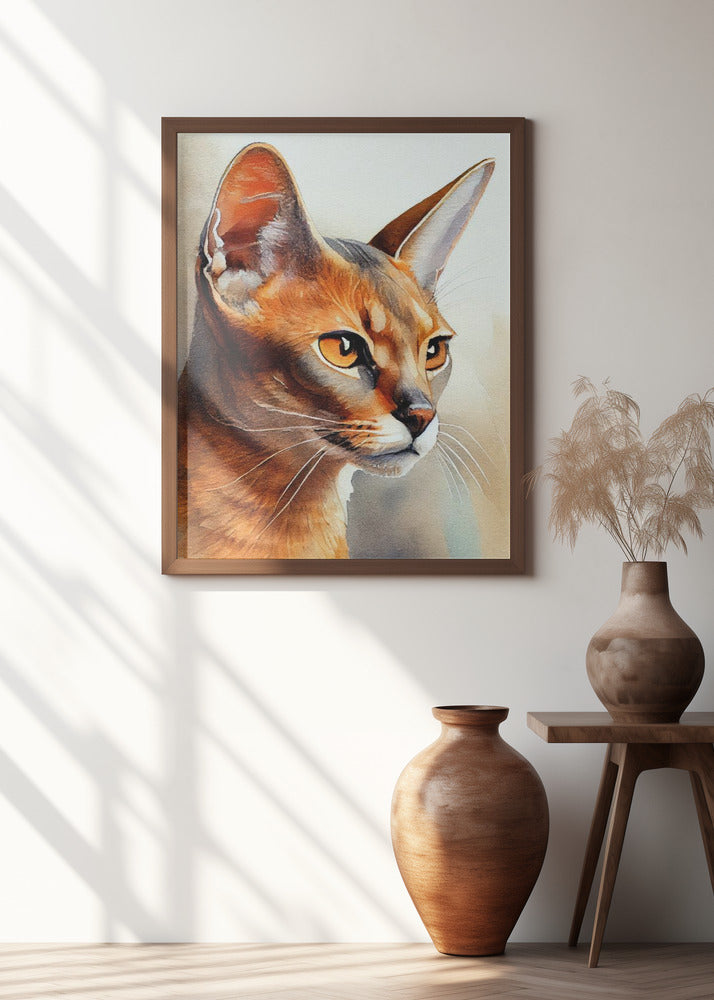 Cat watercolor painting animal