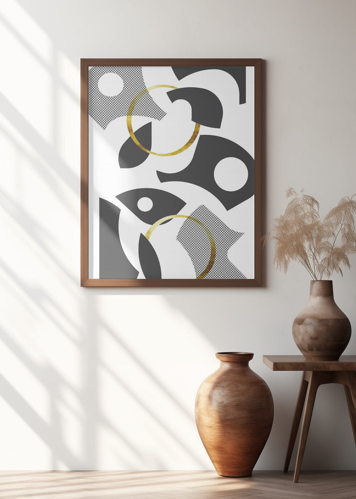 Art Prints of Cut Out Abstract No. 1 | gold