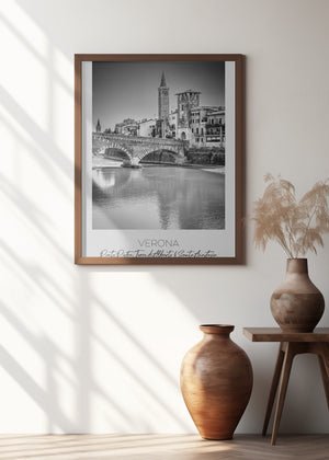 Art Prints of In focus: VERONA Ponte Pietra, Torre di Alberto & Santa Anastasia