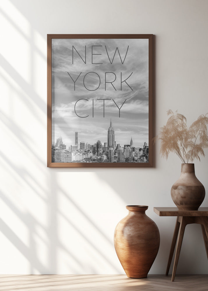 Art Prints of NYC Midtown Manhattan | Text & Skyline