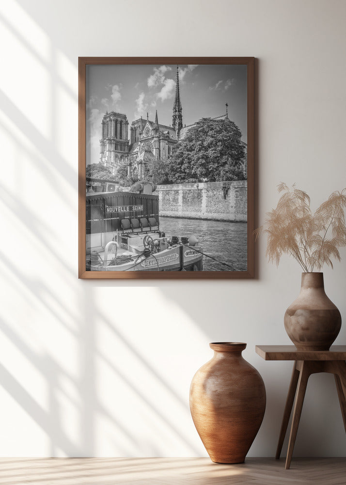 Art Prints of Cathedral Notre-Dame & Seine Riverside