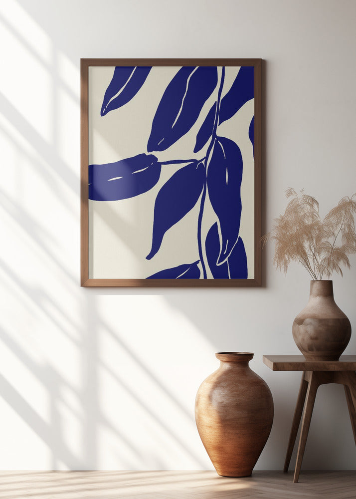 Art Prints of Blue Leafs