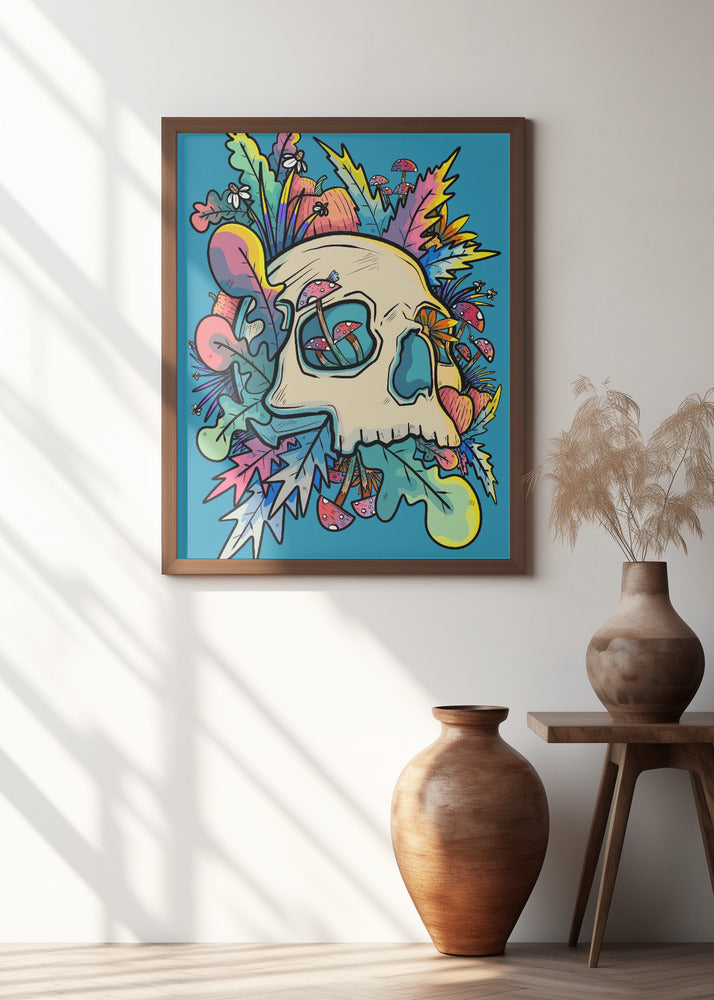 Mushrooms and the Colourful Skull