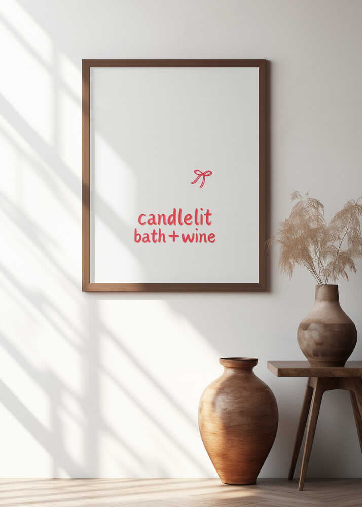 Candlelit bath + Wine