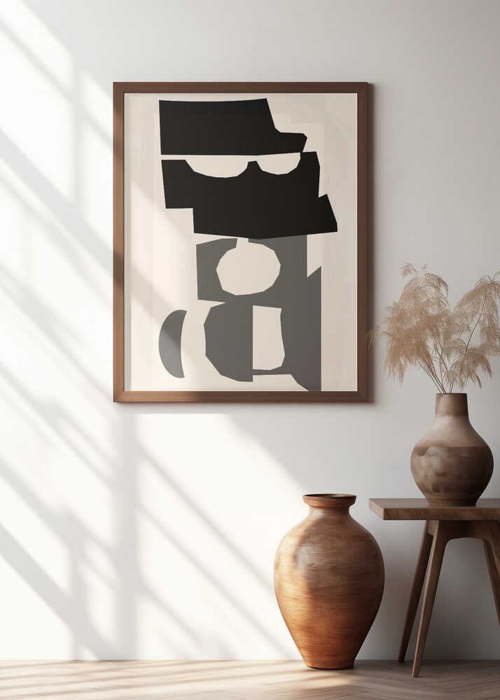 Black and White Cut Out Shapes 2