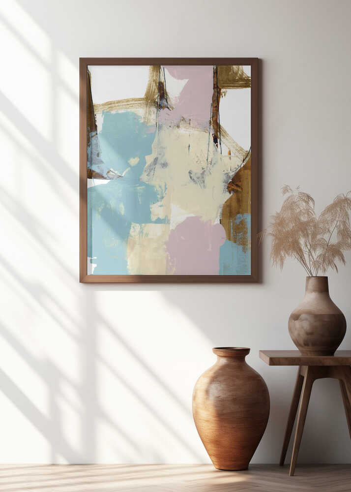 Blue Pink Dusky Abstract 1