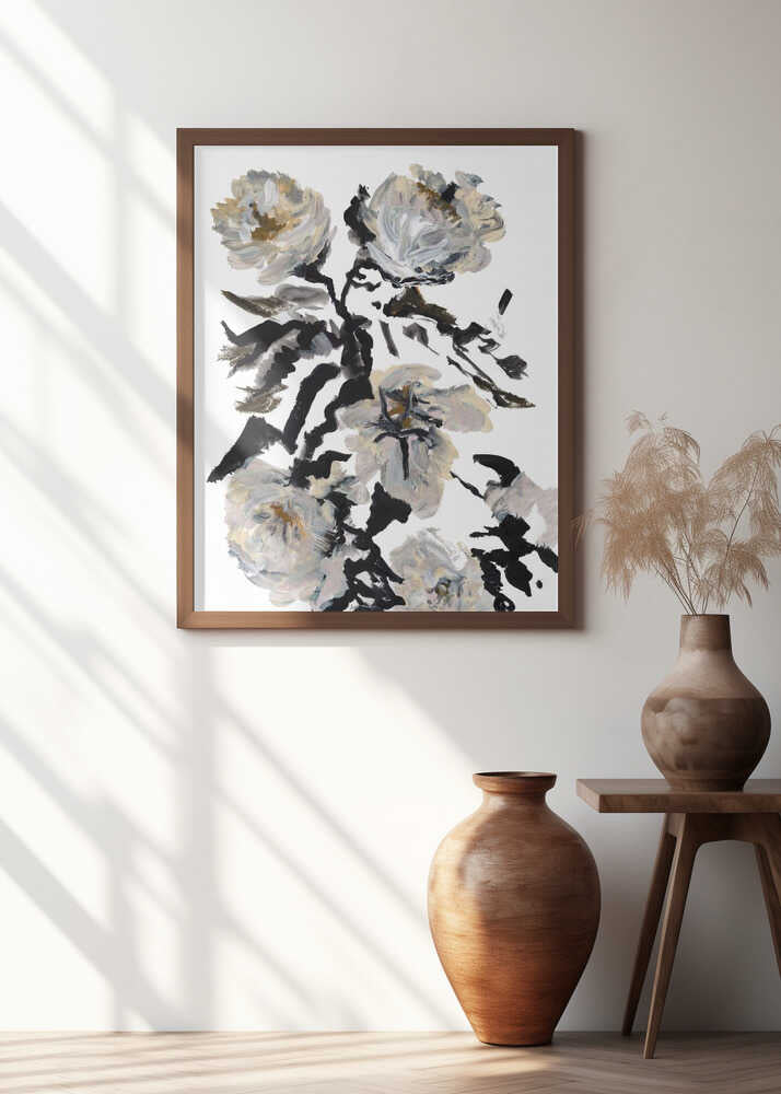 Le Jardin Botanique Black and White Flower