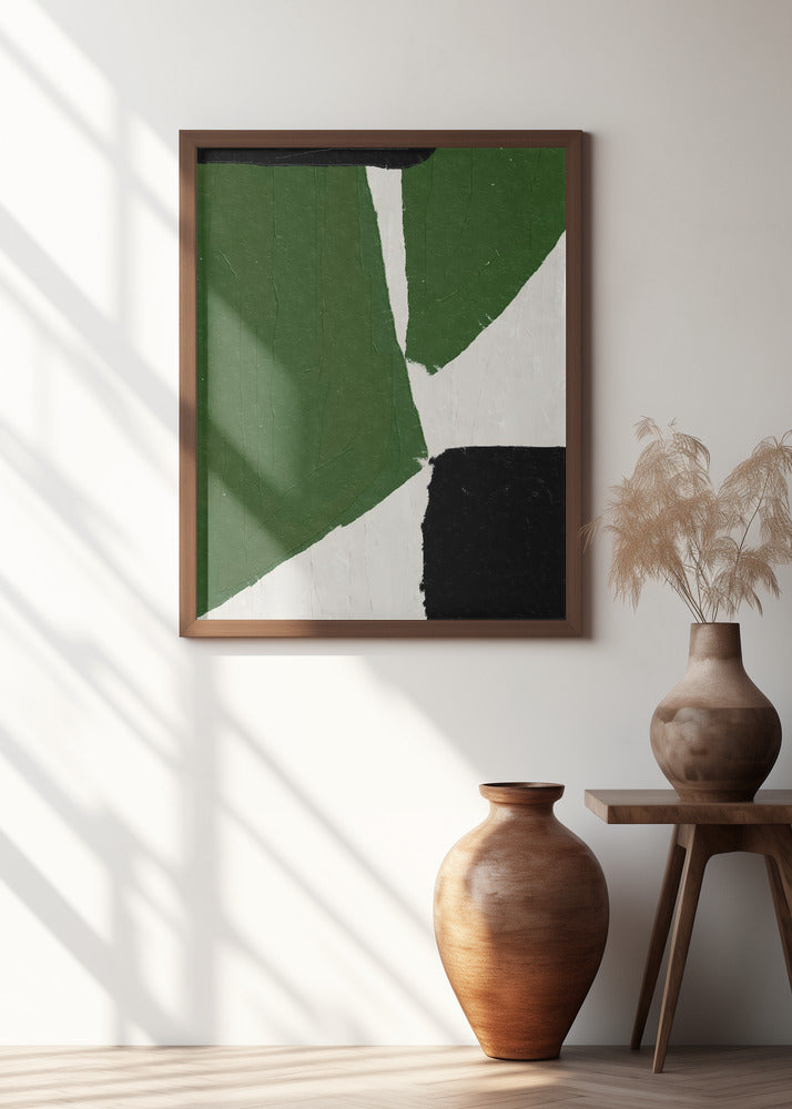 Abstract Green Shapes