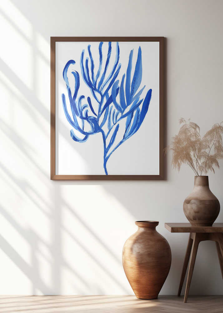 Blue Aquatic Plant Poster 4