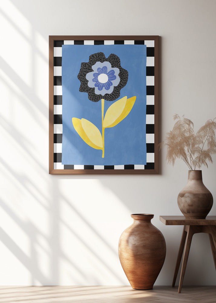 Flower with a Blue and Black Petal