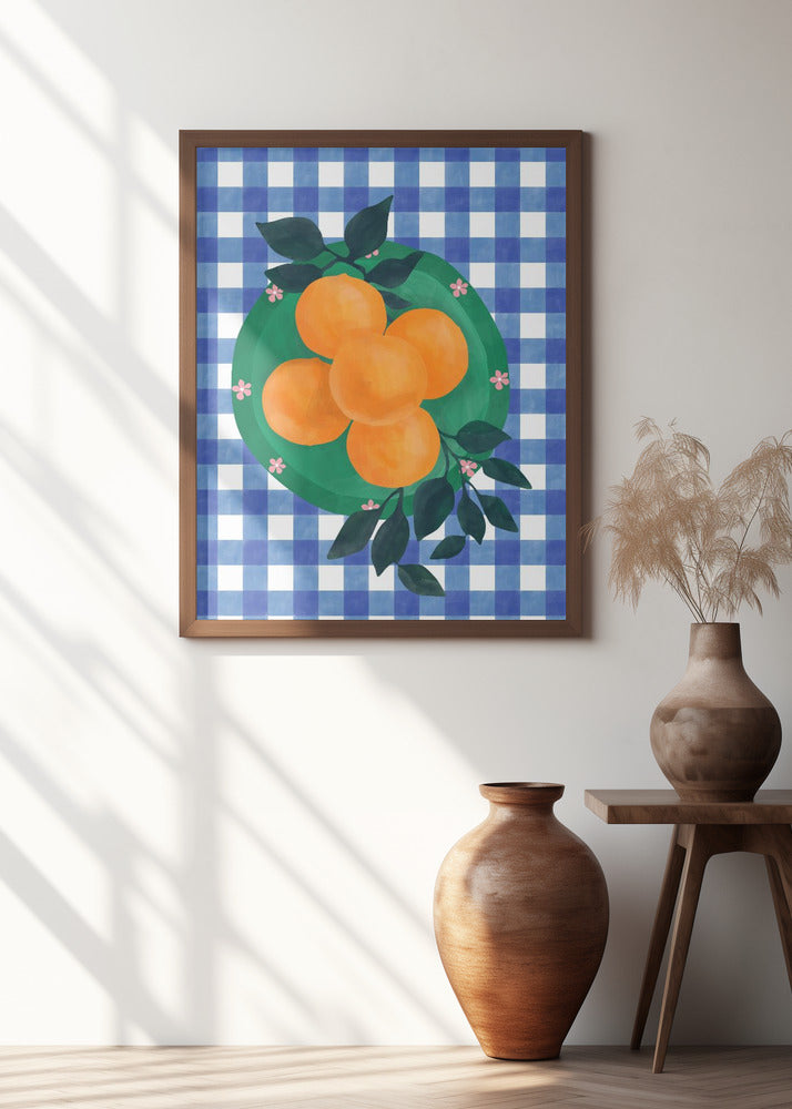 Checkered Citrus Charm