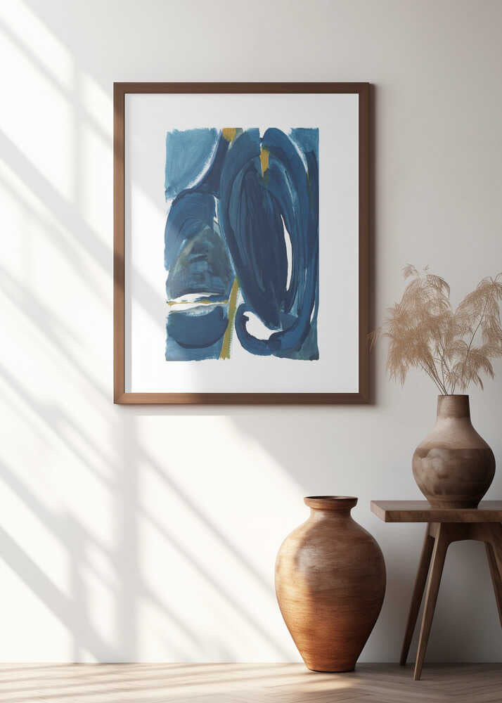 Navy Gold Abstract 1