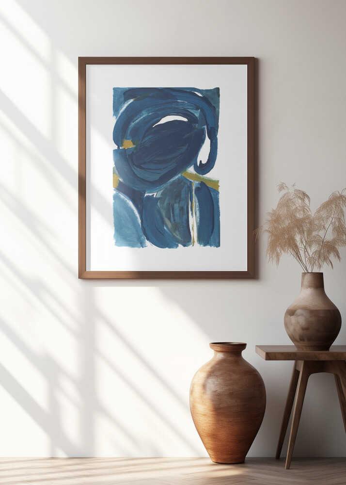 Navy Gold Abstract 2