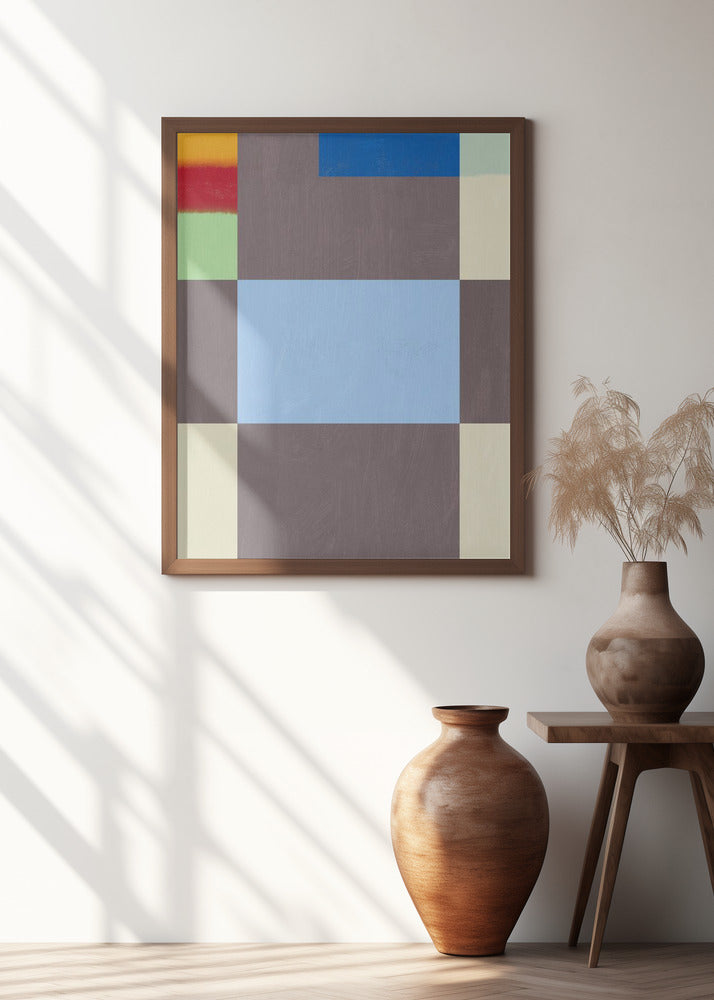 Geometric Shapes With A Muted Color Palette Of Grey