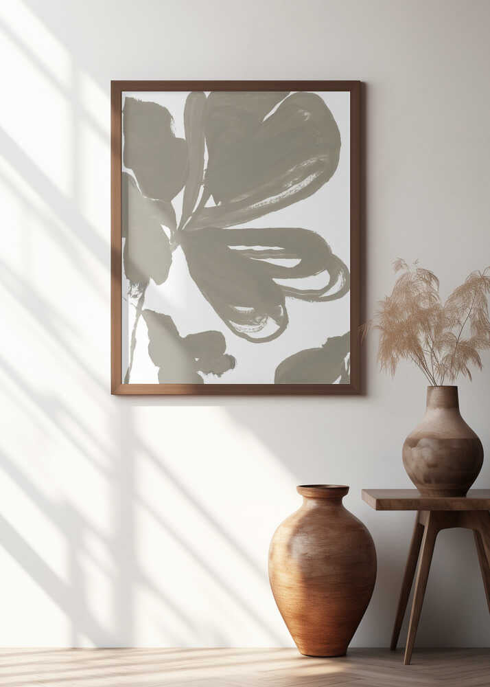 Giant Taupe Floral 1