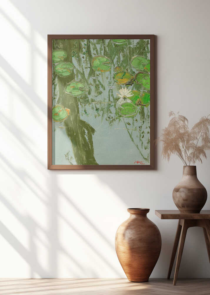 White Water Lily in Pond