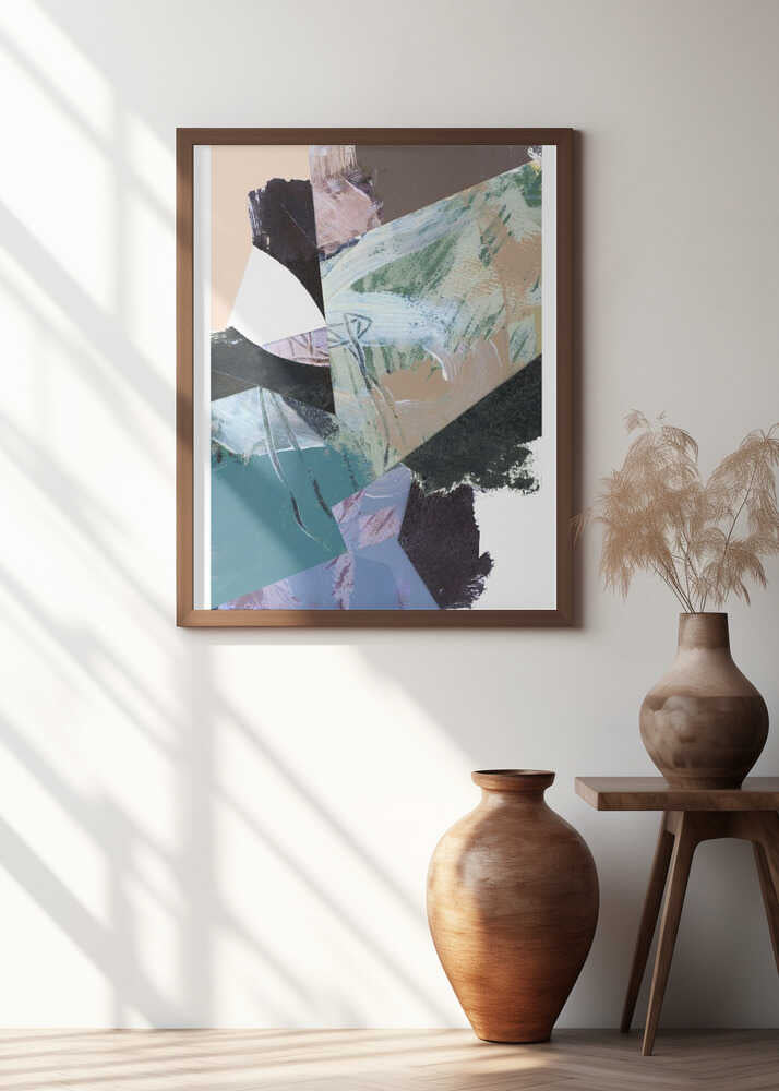 Blue Black Neutral White Abstract 2