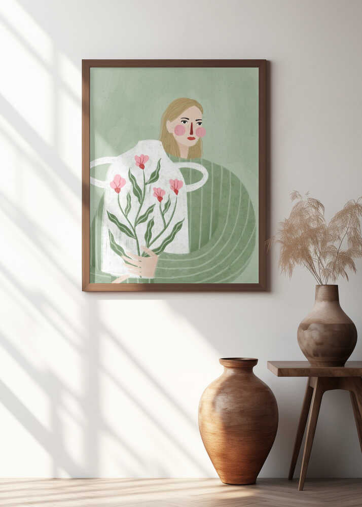 The Woman With Pink Vase